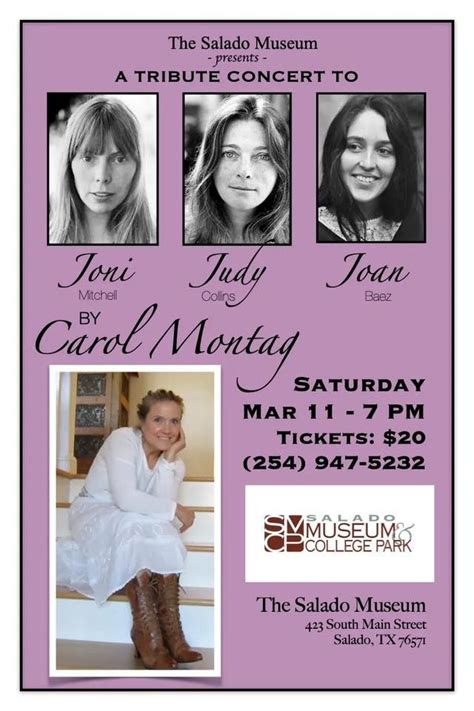 Carol Montag A Tribute Concert To Joni Mitchell Judy Collins And