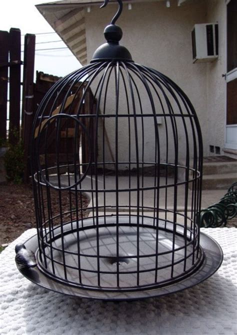 Large Round Bird Cage Display Black By Selinabeadsnbits On Etsy