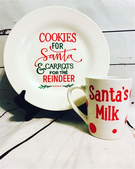 Santas Cookies Carrots For The Reindeer Plate And 14oz Santas Milk