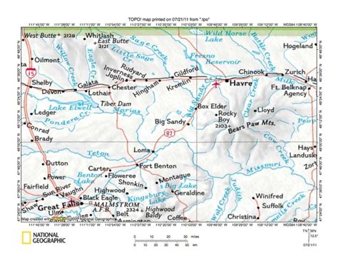 Marias River Big Sandy Creek Drainage Divide Area Landform Origins Chouteau County Montana