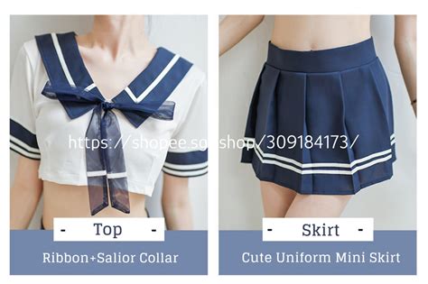 Sg Stock Fumiko Cosplay Lingerie Set Women Cosplay School Uniform Sailor Student Japanese Role