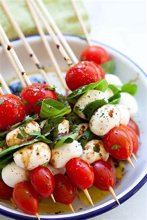 Tomato Basil Mozzarella Skewers Recipes Ambrosial