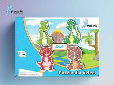 Puzzle Z Dinozaurami I Smokami Edukacyjne Dla Maluch W Puzzle Dla Dzieci