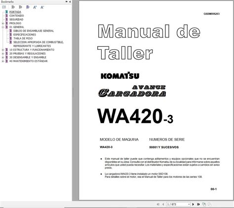 Komatsu Wa Wheel Loader Shop Manual Gsbm Es Pdf