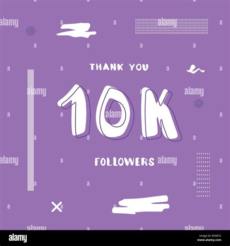 10k Followers Thank You Social Media Template Geometric Flat Card For