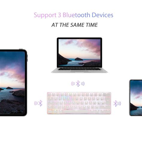RK ROYAL KLUDGE RK61 60 2 4Ghz Wireless Bluetooth Wired Mechanical Keyboard 61 Keys RGB Hot