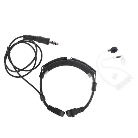 Telescopic Heavy Duty Tactical Throat Vibration Mic Headphone Headset