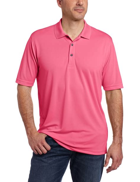 Izod Mens Short Sleeve Solid Grid Golf Polo Shirts