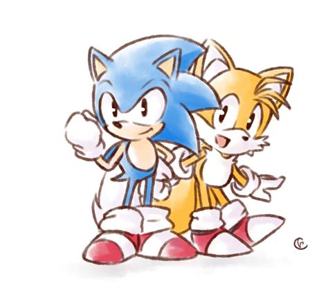 Classic Sonic and Tails by Tsubaki977 on DeviantArt