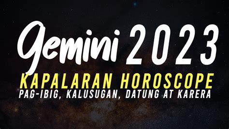 Kapalaran Horoscope 2023 Gemini YouTube