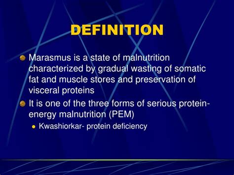 Ppt Marasmus Powerpoint Presentation Id299438