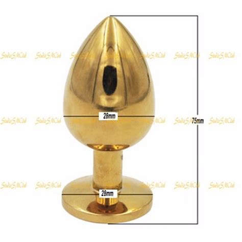 Plug Anal Joia Rosa Metal Dourado