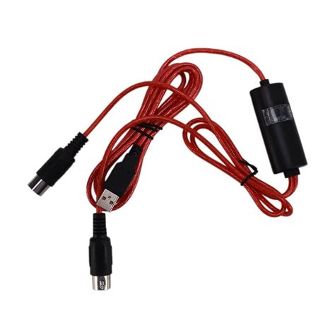 5 Pin Midi To Usb In Out Cable Adapter Converter For Windows Ios Laptop To Music Piano Keyboard