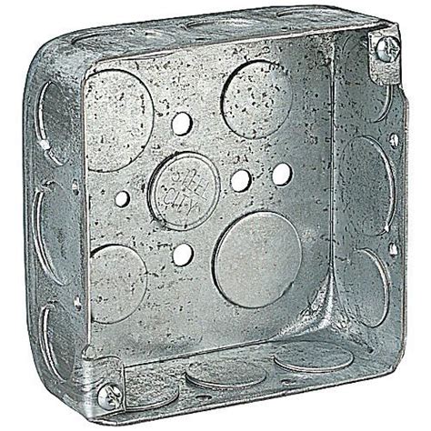 Thomas And Betts 52151 12and34 Pre Galvanized Steel Standard Square Box 4 Inch X 4 Inch X 1 12