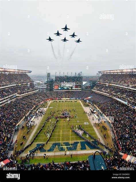 The US Navy Blue Angels flyover Lincoln Financial Field prior to the ...