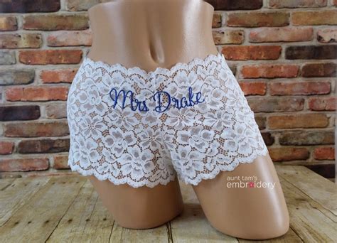 Personalized Bridal White Boyshort Cheeky Panties Underwear Etsy