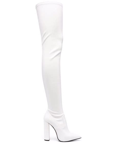 Le Silla Bota Over The Knee Megan Farfetch White Knee High Boots