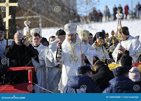 Orthodox Church Priest Metropolitan Onufriy Blessing People by Holy ...