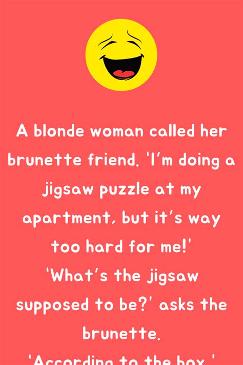 A Blonde Woman Called Her Brunette Friend Joke Book