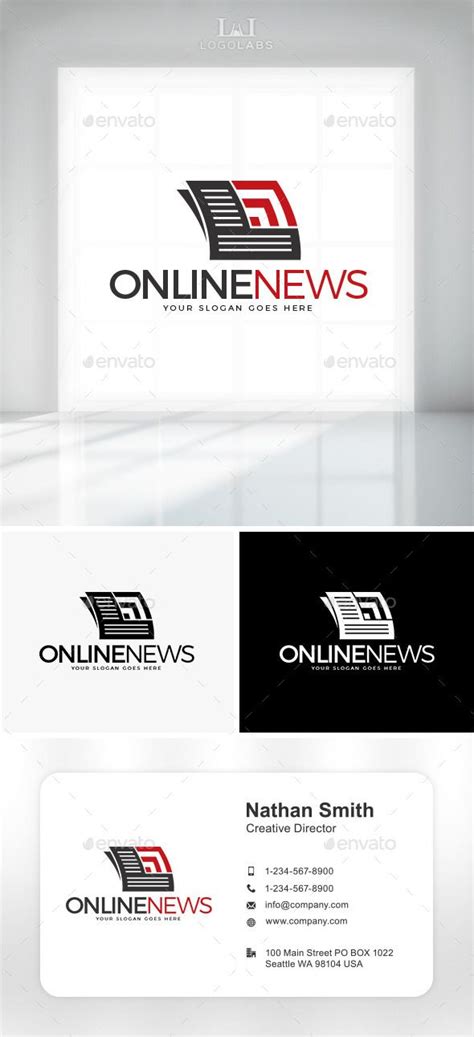 Online News Logo Newspaper Logo Logo Design Template Logo