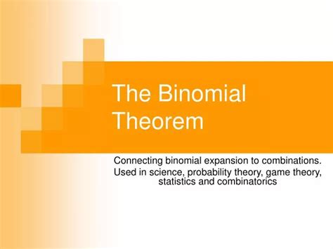 Ppt The Binomial Theorem Powerpoint Presentation Free Download Id 5928337