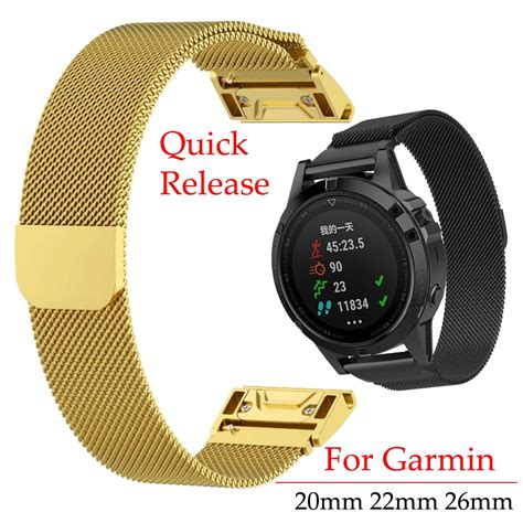 Correa magnética para reloj Garmin Fenix 3 HR 5X 6x6 Pro 5 Plus correa