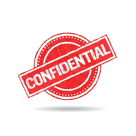 Confidential Stamp Grunge Logo Stock Vector Illustration Of