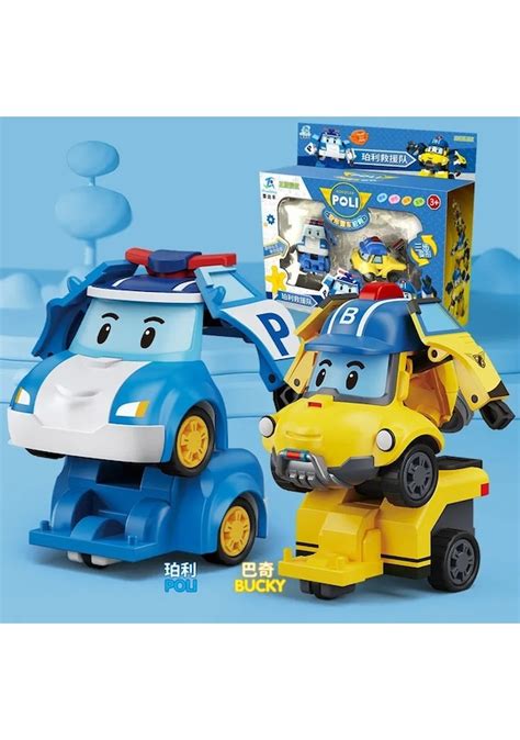 2pcs 2 robocar Oyuncak Orijinal Poli Oyuncak Dönüştürme Robot Araba