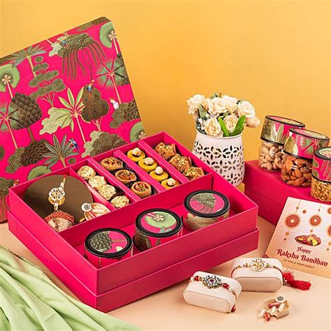 Buy Send Kundan Rakhi Set Sweet Savoury Delights Online Fnp