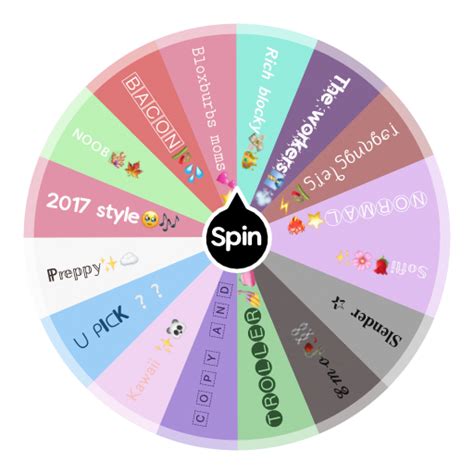 Roblox Style Picker ♡︎ Spin The Wheel Random Picker