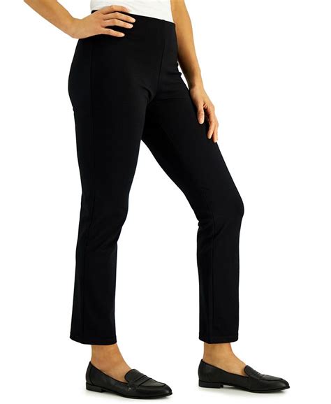 Jm Collection Womens Ponté Knit Pull On Pants Created For Macys Macys