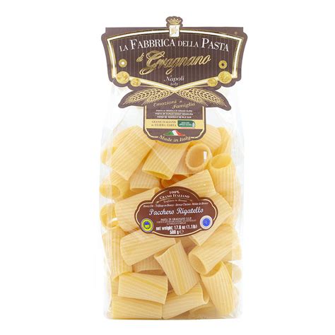 Pacchero Rigatello Pasta De Gragnano IGP 500 Gr Fabbrica Della Pasta