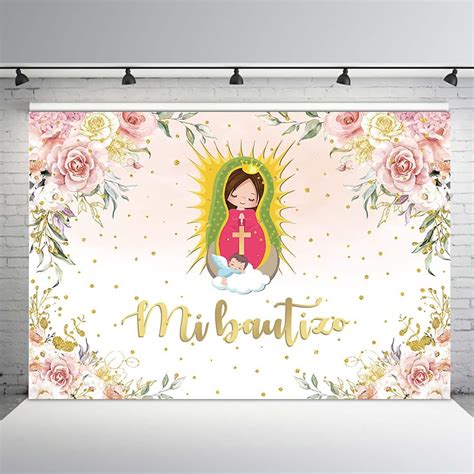 Amazon Mehofond X Ft Mi Bautizo Baptism Backdrop Watercolor Pink