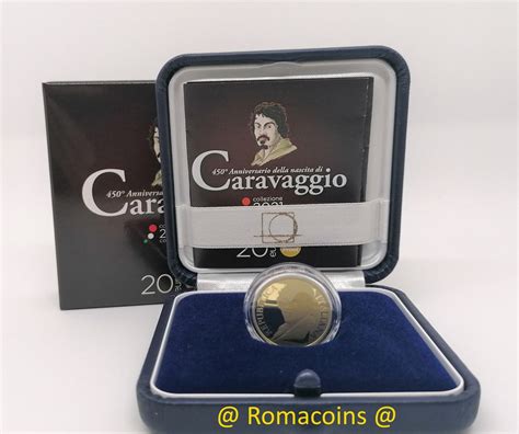 Euro Italy Caravaggio Gold Coin Proof Romacoins