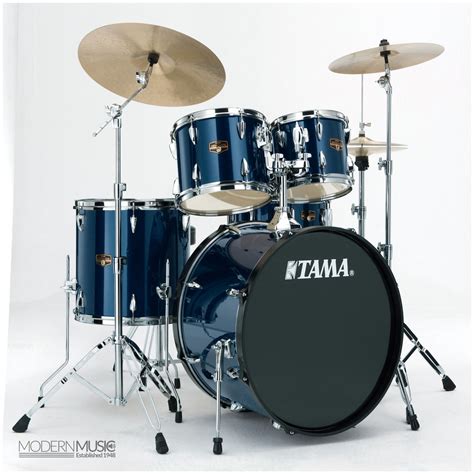 Tama Imperialstar 5 Piece Drum Kit With Cymbals Midnight Blue Drums Drum Kits Tama