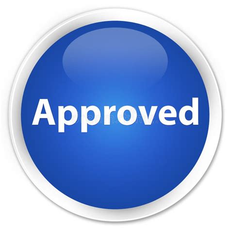 Approved Premium Black Round Button Stock Illustration Illustration