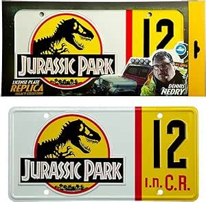 Doctor Collector Jurassic Park Dennis Nedry Licence Plate