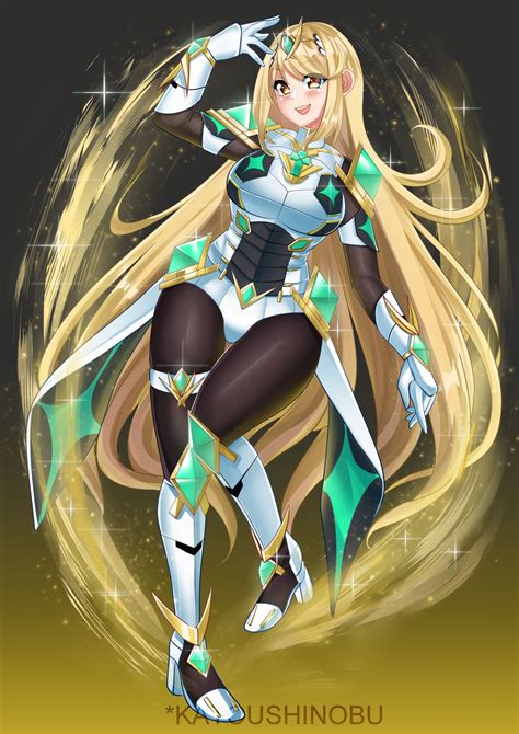 [commission] Mythra Speedpaint Youtube By Katoushinobu On Deviantart