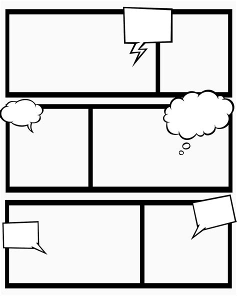7 Best Images Of Printable Blank Comic Strip Frames Comic Strip