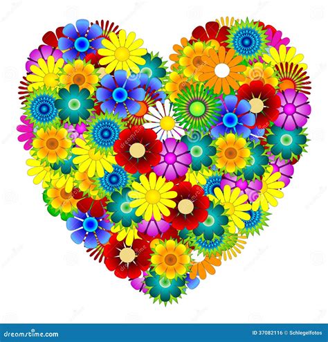 Flowers Heart Stock Illustration Illustration Of Flowers 37082116