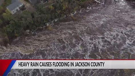 Heavy Rain Causes Flooding In Jackson County Youtube