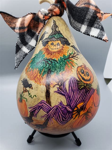 Halloween Gourd Art - Etsy