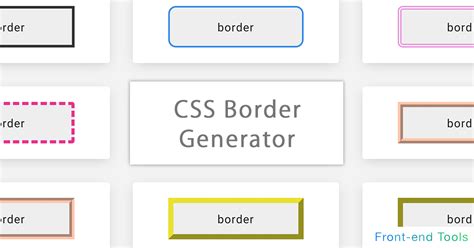 Css Border Generator Front End Tools High Performance And Intuitive