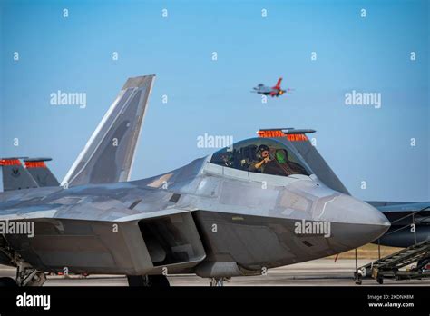 A U S Air Force F 22 Raptor Assigned To The 94th Fighter Squadron