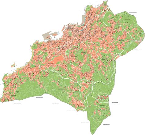 Mapa Vectorial De Vigo Illustrator Eps Formato Editable BC Maps