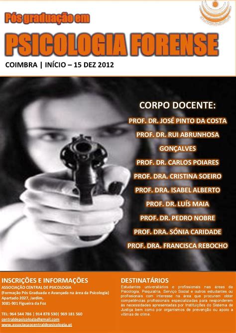 Das Ci Ncias Forenses P S Gradua O Psicologia Forense