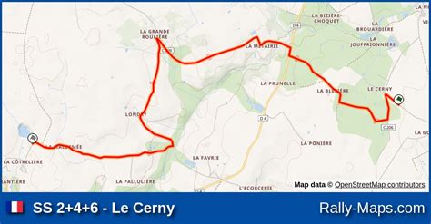 SS 2 4 6 Le Cerny stage map Rallye Régional de la Vie 2021 Coupe