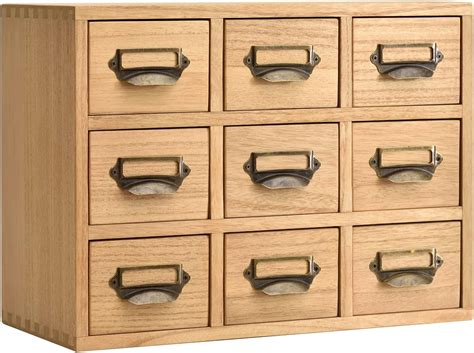 Amazon KIRIGEN Wood Drawer Organizer Desktop Storage Cabinet Box