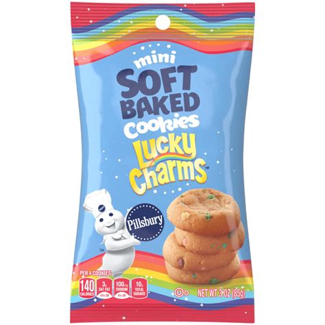 Pillsbury Soft Baked Mini Cookies Lucky Charms 6x3oz Pacific Candy Wholesale