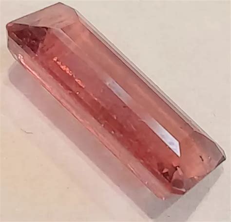 Mineral Roca Cristal Facetado Turmalina Roja Rubelita Mm Env O Gratis